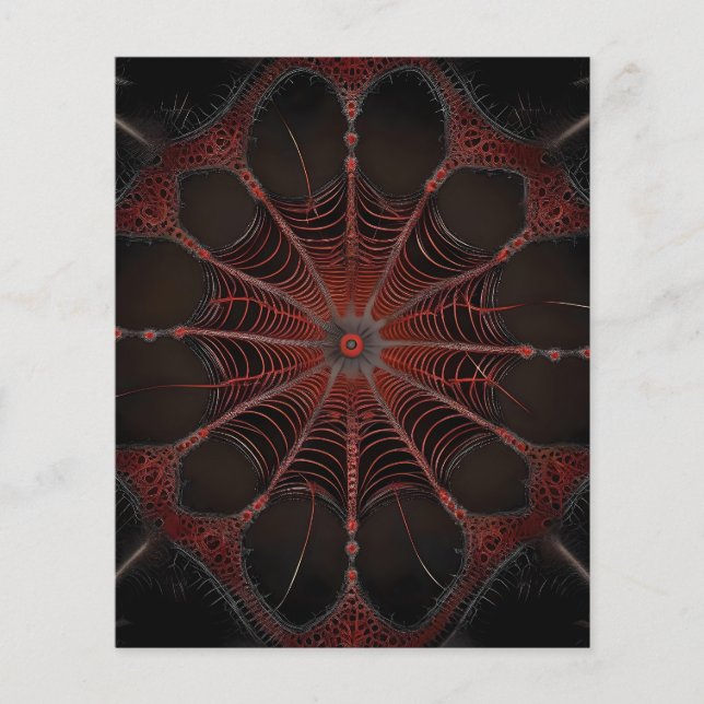 Crimson Web: Fractal Dance with the Redback Spider Flyer (Front)