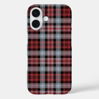 Crimson White and Black Plaid