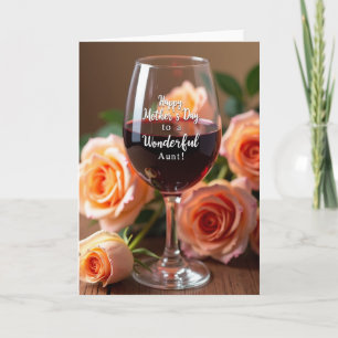 Crimson Wine Floral Mothers Day Card