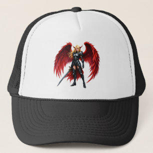 Crimson Wing – Fallen Angel Warrior. Trucker Hat