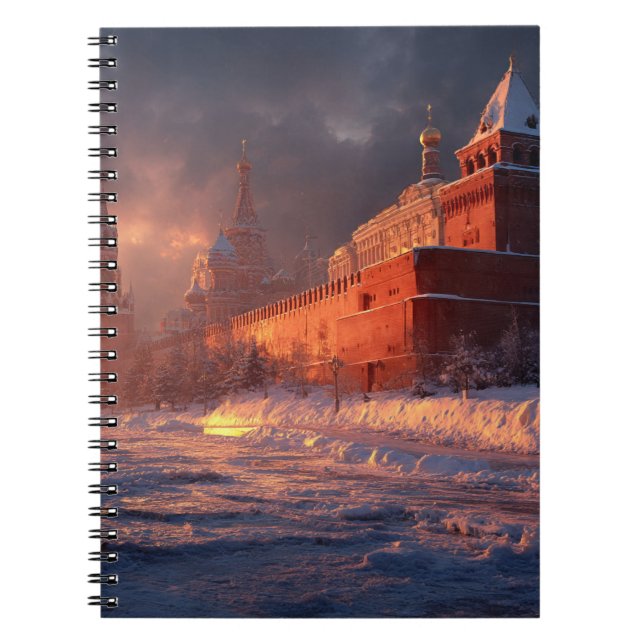 Crimson Winter at the Kremlin Notebook (Front)
