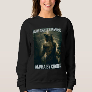 Cringe Alpha Wolf Cringy Werewolf Meme Funny Cring Sweatshirt