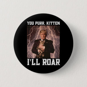 Cringy Alpha Trump Kitten Meme Cat Protector Cring 6 Cm Round Badge