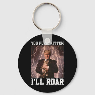 Cringy Alpha Trump Kitten Meme Cat Protector Cring Key Ring