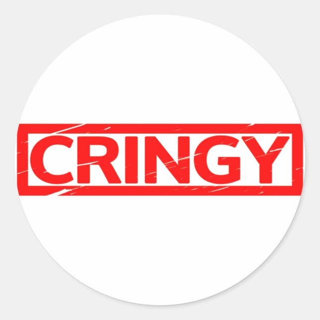 Cringy Stamp Classic Round Sticker (Front)