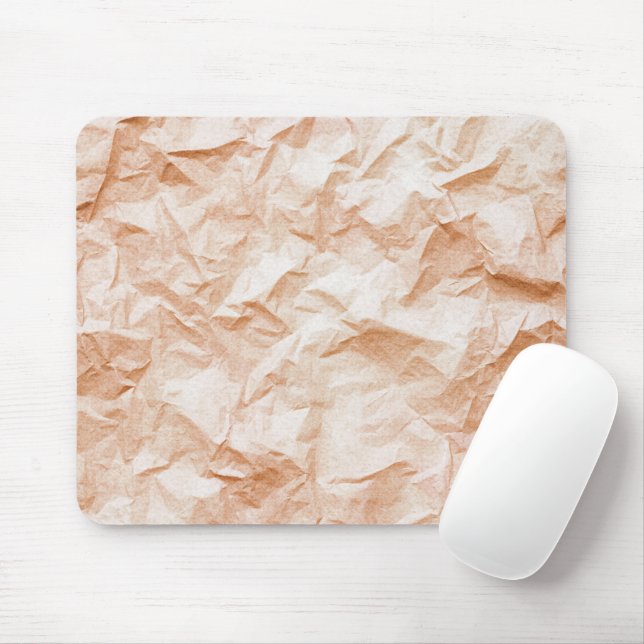 Crinkled Blush Paper Mouse Mat (With Mouse)