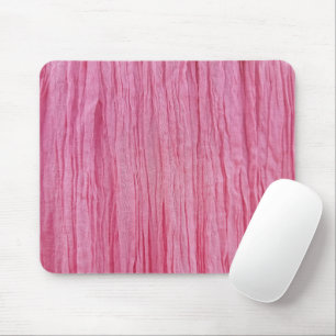 Crinkled Pink Crepe Fabric Mouse Mat