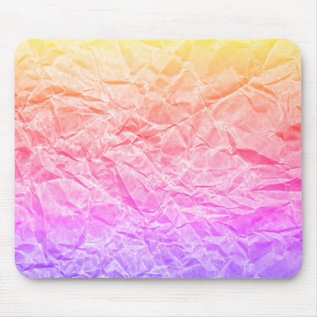 Crinkled Rainbow Paper Mouse Mat (Front)