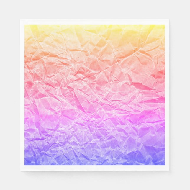 Crinkled Rainbow Paper Napkin (Front)