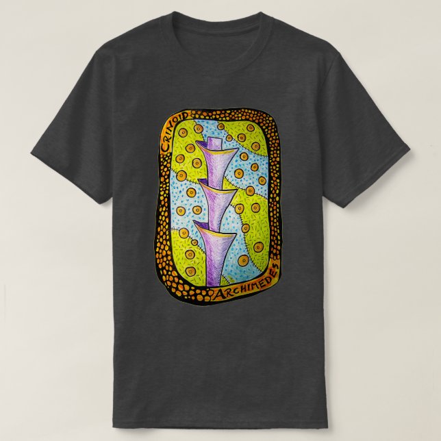 Crinoid Archimedes Fossil T-Shirt (Design Front)