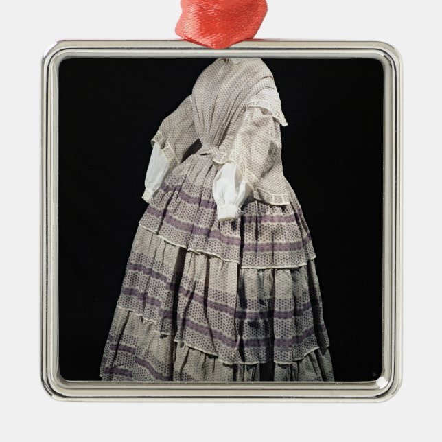 Crinoline dress, 1850-60 metal tree decoration (Front)