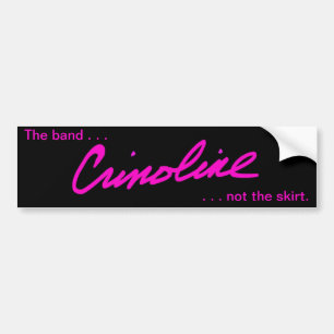 Crinoline Pink on Black Bumper Sticker