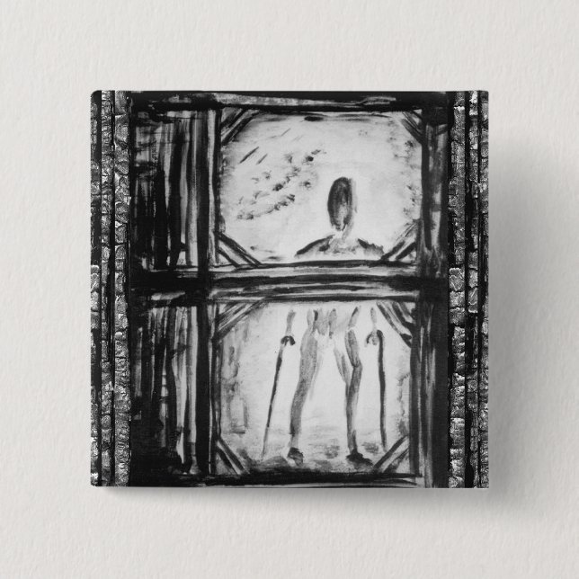 Crippled Man 15 Cm Square Badge (Front)