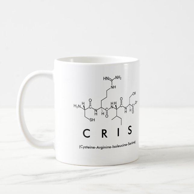 Cris peptide name mug (Left)