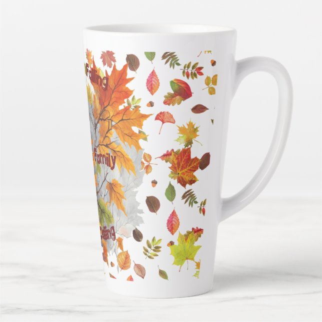 Crisp Air & Cosy Sips: Fall Mugs with Vibrant Leaf (Right)