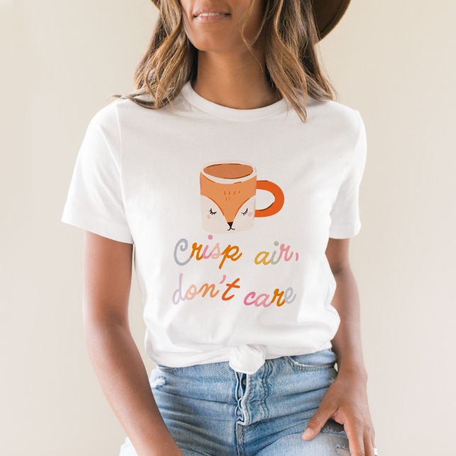 Crisp Air, Don't Care Cute Fall  T-Shirt (Creator Uploaded)