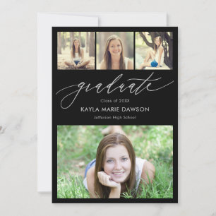 Crisp Collage Editable Colour Graduation Invitatio Invitation