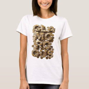 Crisp Gold NO MORE 3D Text Art T-Shirt