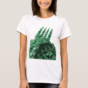 Crisp Green GREEN COINS Statement Design T-Shirt