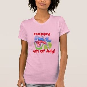 Crisp Happy 4th of July Colours T-Shirt