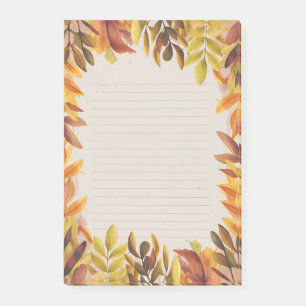 Crisp Leaves & Cosy Lines Post-it Notes