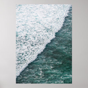 Crisp Ocean Wave - Aerial Coastal Photography for  Poster