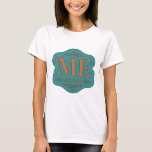 Crisp Orange ME EST 1973 Print T-Shirt