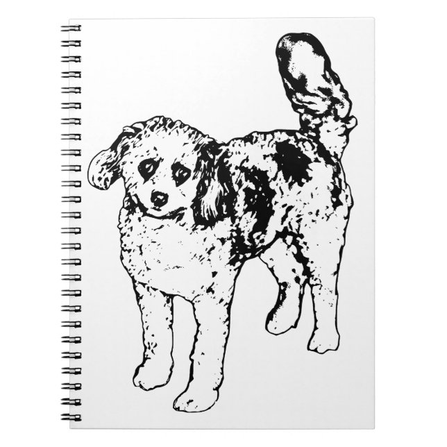 Crisp Outlined Dog Inspires Festive Journal Ideas (Front)