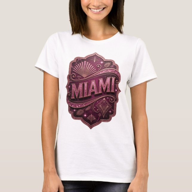 Crisp Pink MIAMI Graphic Tee (Front)