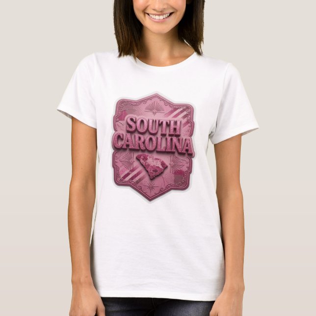 Crisp Pink SOUTH CAROLINA Custom Tee (Front)