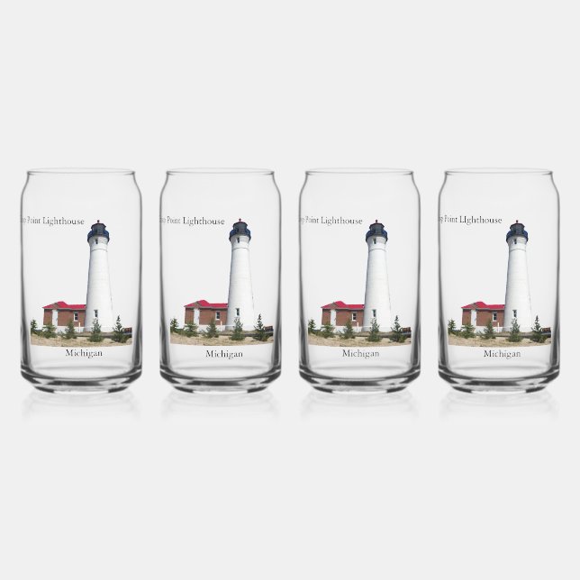 Crisp Point Lighthouse can glass (Front)