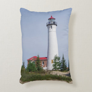 Crisp Point Lighthouse double sided accent pillow