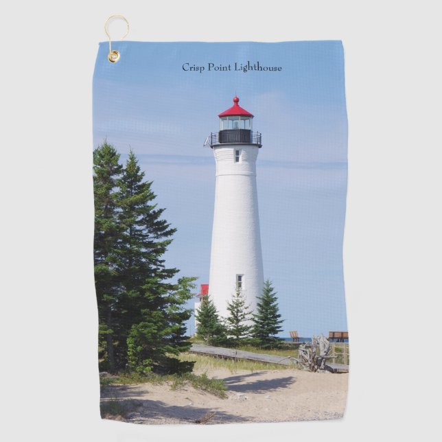 Crisp Point Lighthouse golf towel (Front)