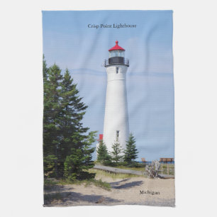 Crisp Point Lighthouse kitchen towel