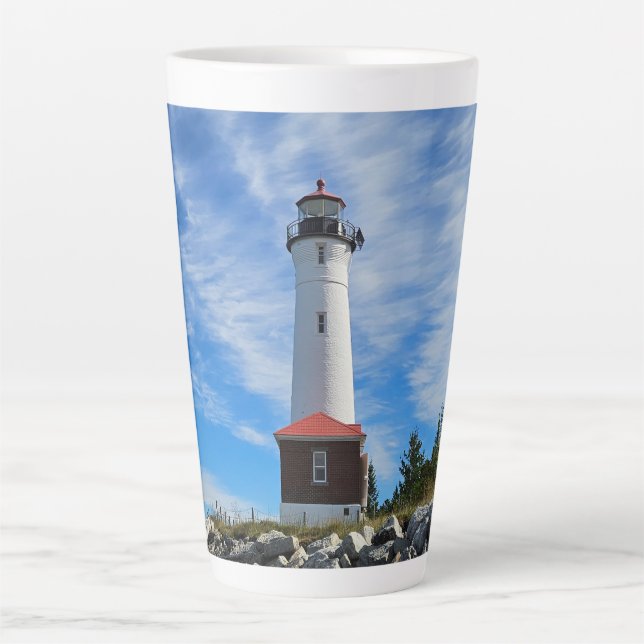 Crisp Point Lighthouse Latte Mug (Front)