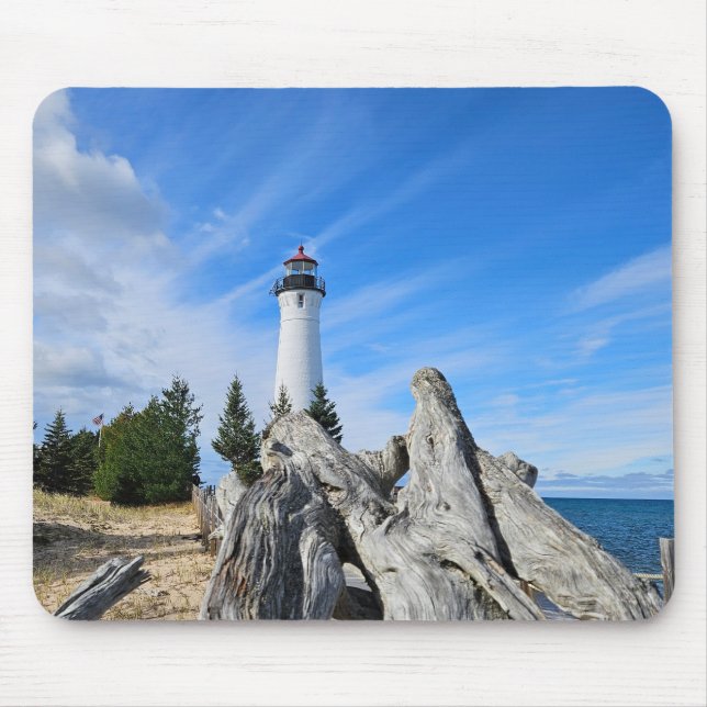 Crisp Point Lighthouse Mouse Mat (Front)