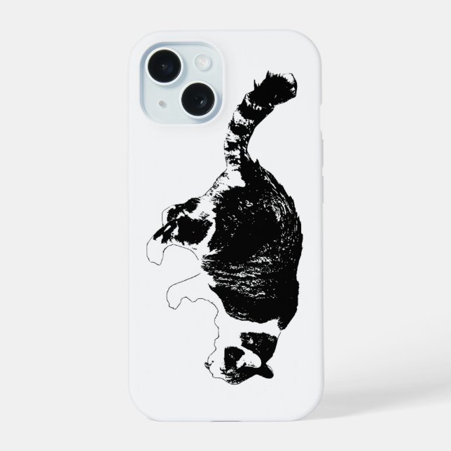 Crisp Profile, Confident Touch iPhone 15 Case (Back)
