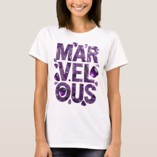 Crisp Purple MARVELOUS Bold Design T-Shirt