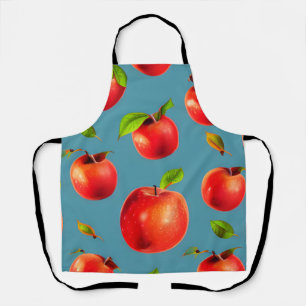Crisp Red Apples Pattern  Apron