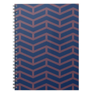 Crisp Sharp Opposing Arrows Chevron Blue Pink Notebook