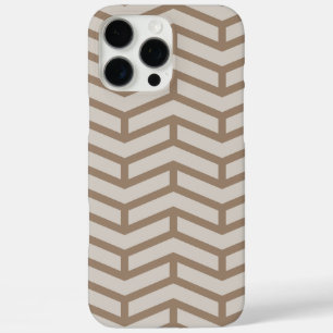 Crisp Sharp Opposing Arrows Chevron Brown Neutral iPhone 16 Pro Max Case