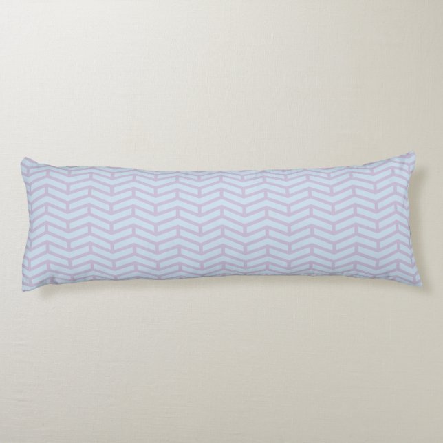 Crisp Sharp Opposing Arrows Chevron Powder Pastels Body Cushion (Back)