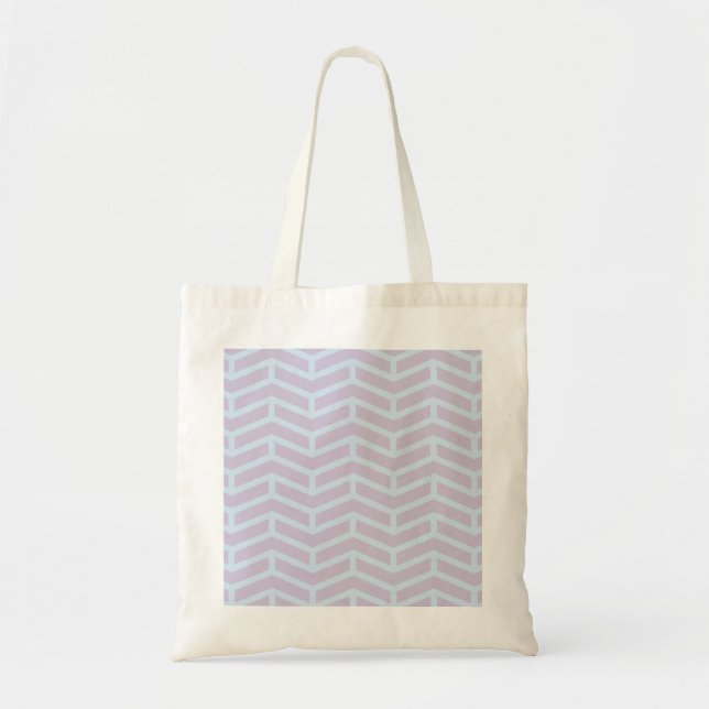 Crisp Sharp Opposing Arrows Chevron Powder Pastels Tote Bag (Front)