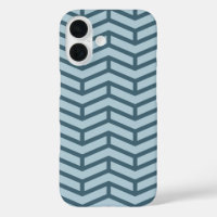 Crisp Sharp Opposing Arrows Chevron Two Tone Blues