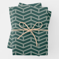 Crisp Sharp Opposing Arrows Chevron Two Tone Green