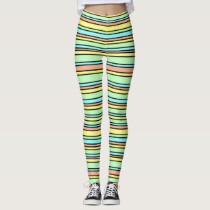 Crisp Sherbet Stripes Leggings