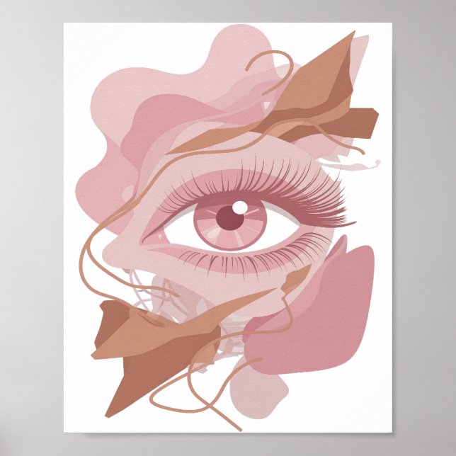 Crisp Silver ABSTRACT ART Art Print (Front)