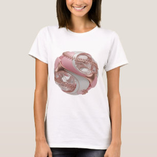 Crisp Silver ABSTRACT ART Modern Design T-Shirt