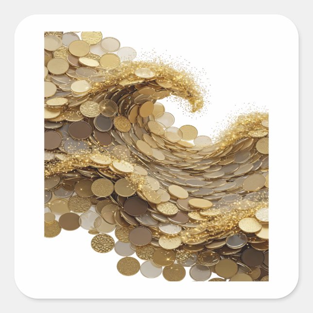 Crisp Silver Abstract Sticker Design (Front)