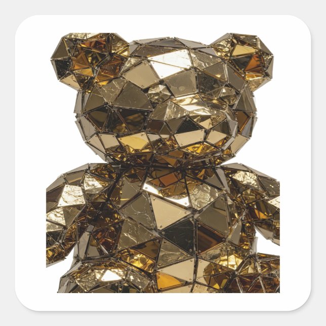 Crisp Silver Abstract Sticker Print (Front)